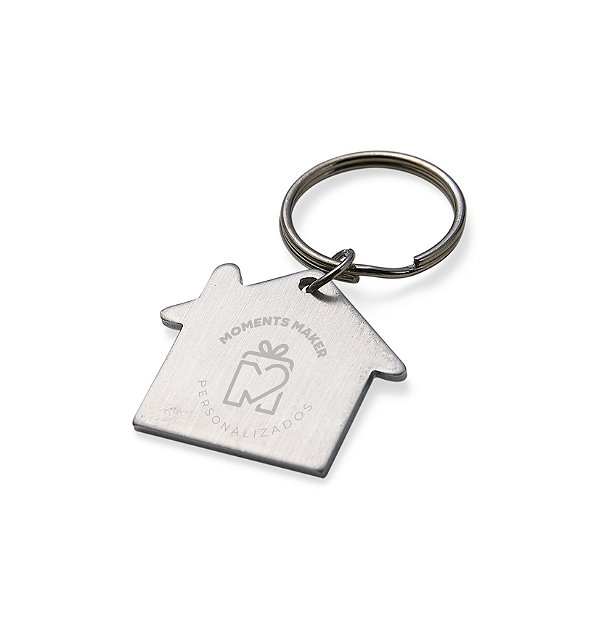 CHAVEIRO FORMATO CASA DE METAL | 20 UNIDADES - PERSONALIZE