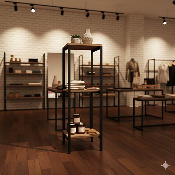 Expositor estilo industrial