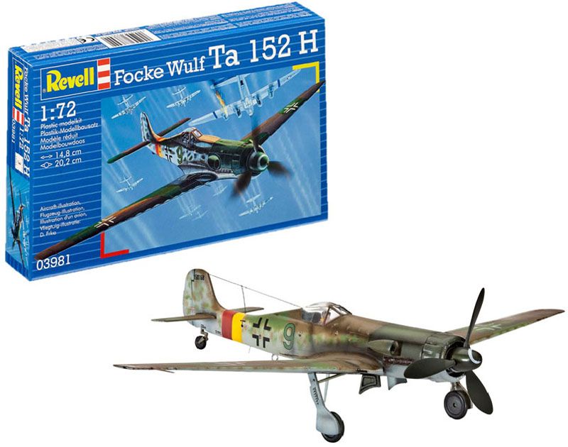 Focke Wulf Ta 152 H - 1/72 - Revell 03981 REEMBALADO - COMPLETO COM TODAS AS PEÇAS