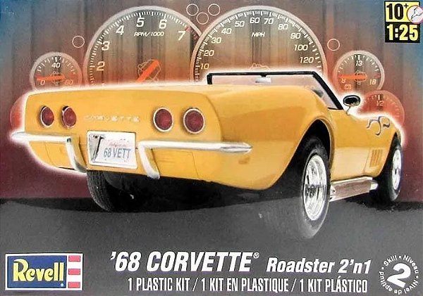 Corvette Roadster 2 em 1 1968 - 1/25 - Revell 85-2544