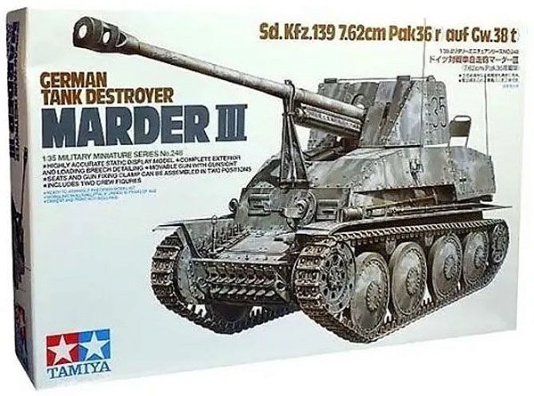 Destruidor de tanques alemão Marder III - 1/35 - Tamiya 35248