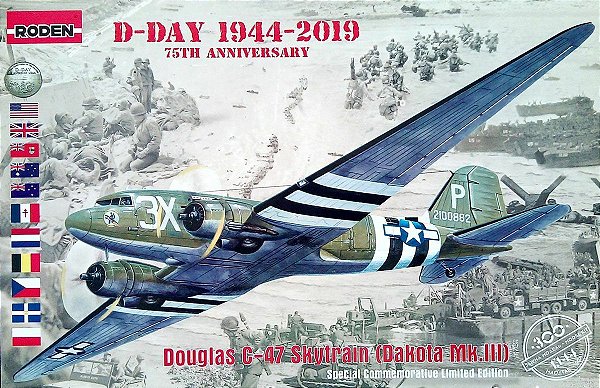 Douglas C-47 Skytrain D-Day - 1/144 - Roden 300