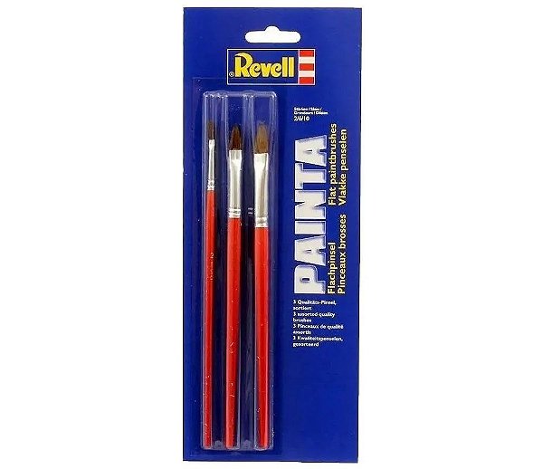 Jogo com 3 pincéis chatos Painta Flatbrush - Revell 29610