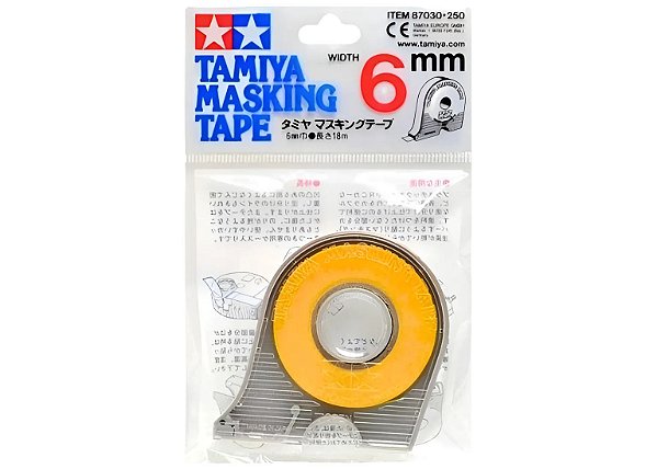 Fita adesiva para máscara de pintura (masking tape) 6 mm - Tamiya 87030