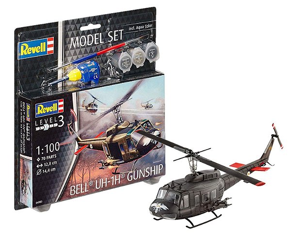 Model Set Bell UH-1H Gunship - 1/100 - Revell 64983