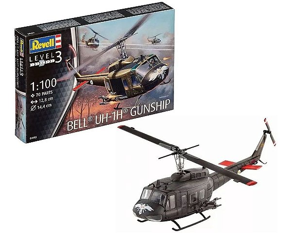 Bell UH-1H Gunship - 1/100 - Revell 04983