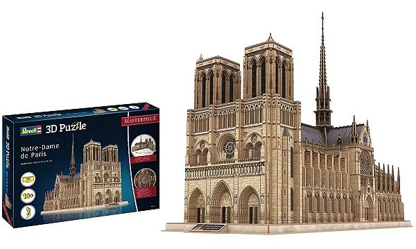 Quebra-cabeça 3D (3D Puzzle) Notre-Dame de Paris - Revell 00190