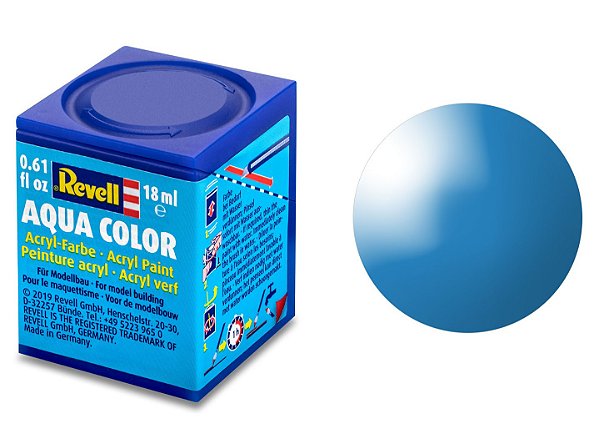 Tinta Acrílica Revell Aqua Color Azul Claro Brilhante - Revell 36150