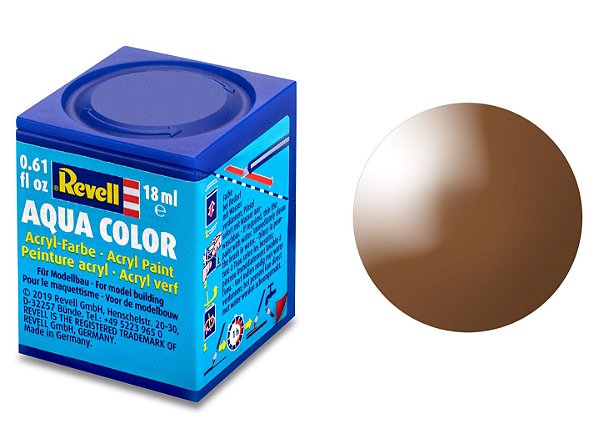 Tinta Acrílica Revell Aqua Color Marrom Lama Brilhante - Revell 36180