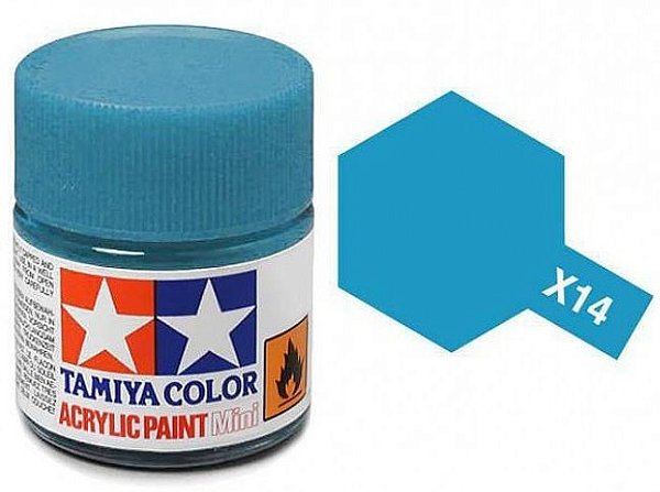 Tinta Acrílica Mini X-14 Azul Celeste (10 ml) - Tamiya 81514