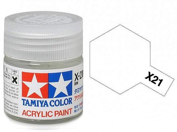Tinta Acrílica Mini X-21 Flat Base (10 ml) - Tamiya 81521