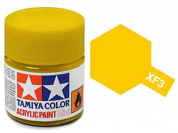 Tinta Acrílica Mini XF-3 Amarelo Fosco (10 ml) - Tamiya 81703