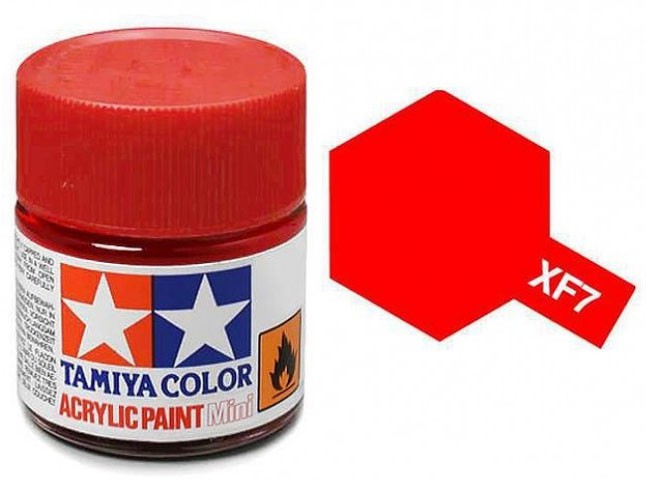 Tinta Acrílica Mini XF-7 Flat Vermelho (10 ml) - Tamiya 81707