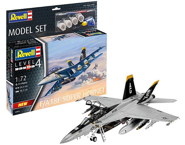 Model Set F/A-18F Super Hornet - 1/72 - Revell 63834