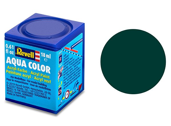 Tinta Acrílica Revell Aqua Color Preto Esverdeado Fosco - Revell 36140