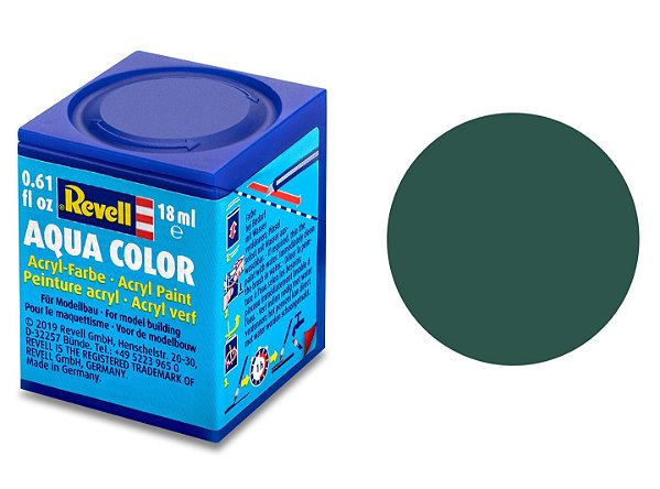 Tinta Acrílica Revell Aqua Color Verde Mar Fosco - Revell 36148