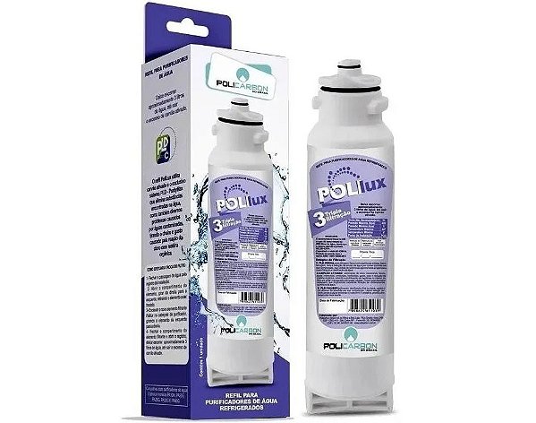 Filtro Refil Policarbon PoliLux - compatível com purificador Electrolux PA10N, PA20G, PA25G, PA30G e PA40G