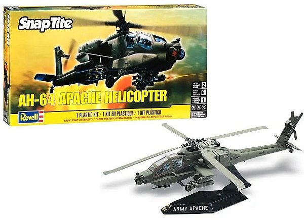 SnapTite AH-64 Apache Helicopter - 1/72 - Revell 85-1183