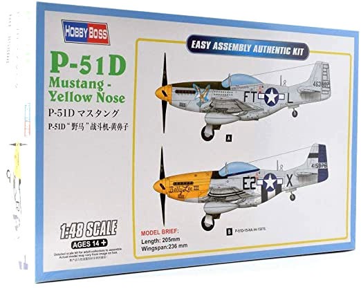 P-51D Mustang - Yellow Nose - 1/48 - HobbyBoss 85808