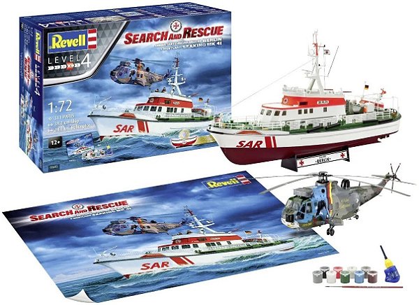 Good Bye Set DGzRS Berlin e Sea King - 1-72 - Revell 05683