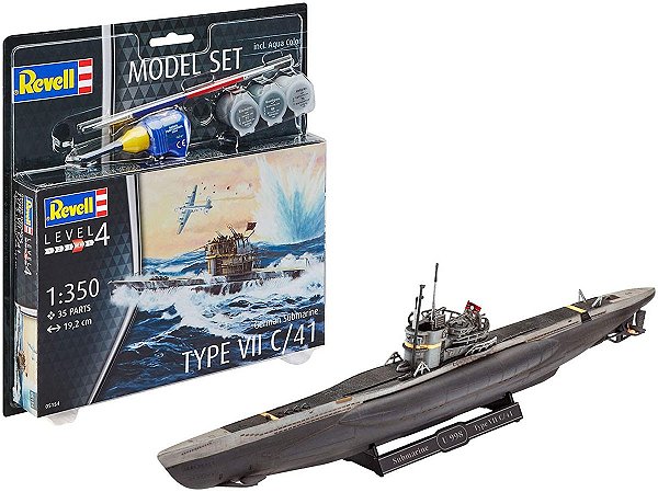Model Set Submarino alemão Type VII C/41 - 1/350 - Revell 65154