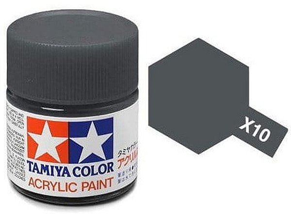 Tinta Acrílica X-10 Gun Metal (23 ml) - Tamiya 81010