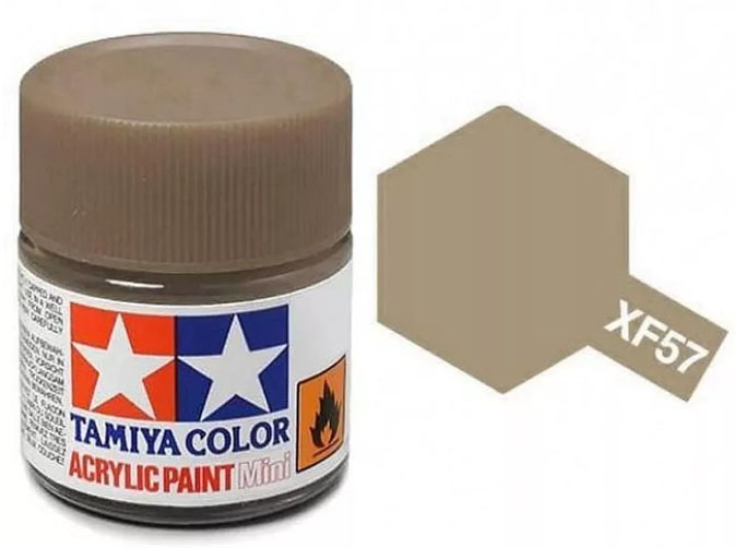Tinta Acrílica Mini XF-57 Buff/Castanho (10 ml) - Tamiya 81757