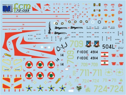 Decalque Mirage III FAB 1/72 - FCM 72-033