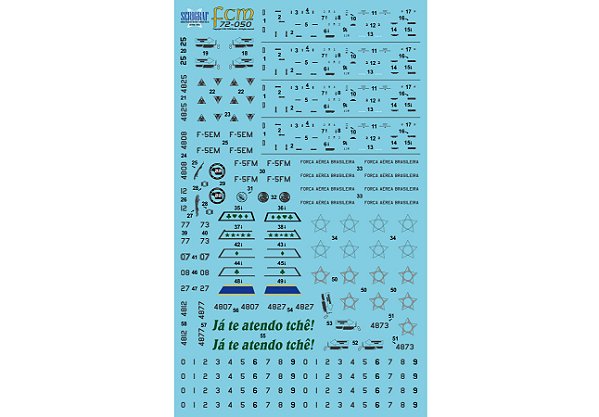 Decalque F-5EM / F-5FM FAB 1/72 - FCM 72-050