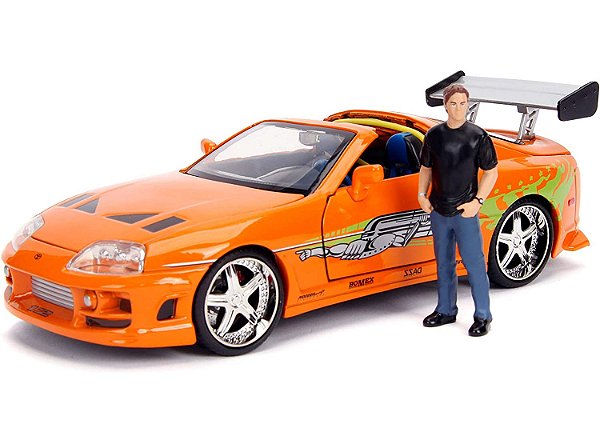 Miniatura Toyota Supra Velozes e Furiosos com boneco Brian - 1/24 - Jada Toys