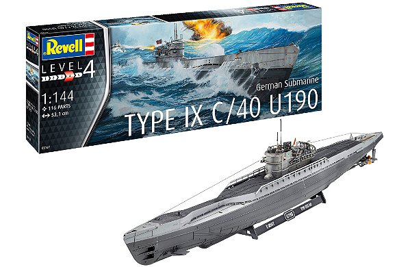 German Submarine Type IX C-40 U190 - 1/144 - Revell 05167
