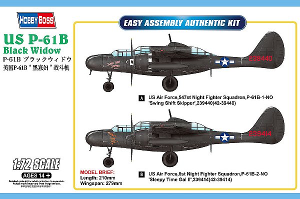 US P-61B Black Widow - 1/72 - HobbyBoss 87262