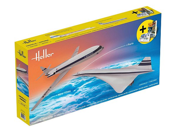 Caravelle + Concorde - 1/100 - Heller 50333