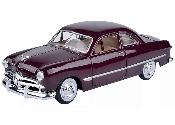 Miniatura Ford Coupé 1949 - bordô - 1/24 - Motormax 73213-H