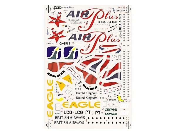 Decalque Fokker F-27 Brasil Central 1/144 - FCM 144-15