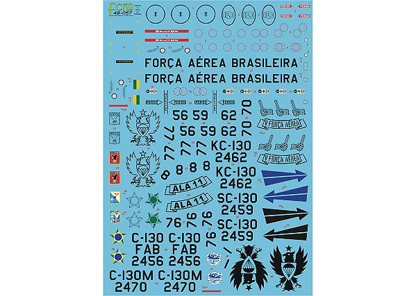 Decalque C-130 Hércules FAB 1/48 - FCM 48-057