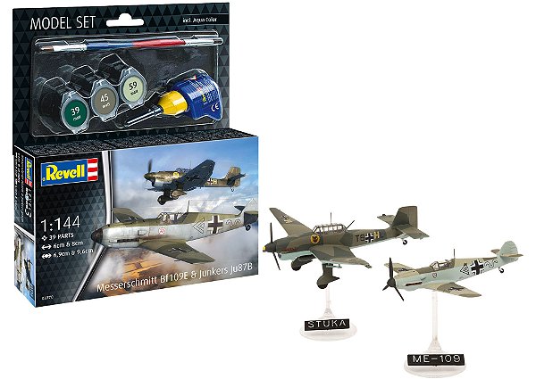 Model Set Messerschmitt Bf109E & Junkers Ju87B Stuka - 1/144 - Revell 63770