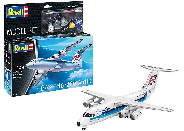 Model Set BAe 146-200 AirUK - 1/144 - Revell 63791
