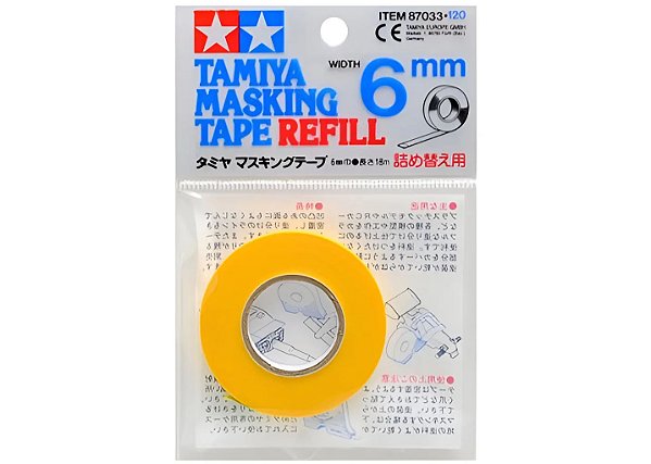 Fita adesiva (masking tape) - 6 mm - refil - Tamiya 87033