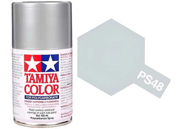Tinta spray PS-48 alumínio anodizado prata semi-brilhante - Tamiya 86048