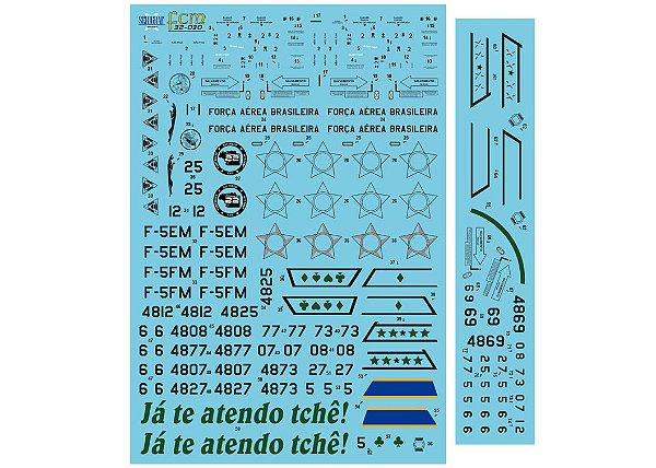 Decalque F-5EM / F-5FM FAB 1/32 - FCM 32030