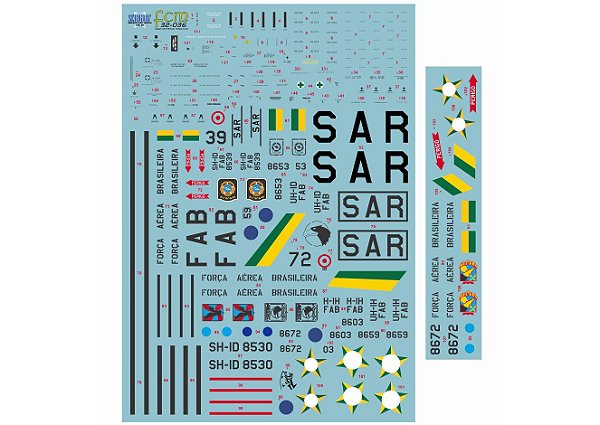 Decalque Bell UH-1D/H FAB 1/32 - FCM 32036