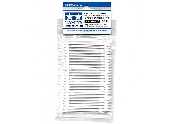 Cotonetes triangulares médios para artesanato (50 unidades) - Tamiya 87107