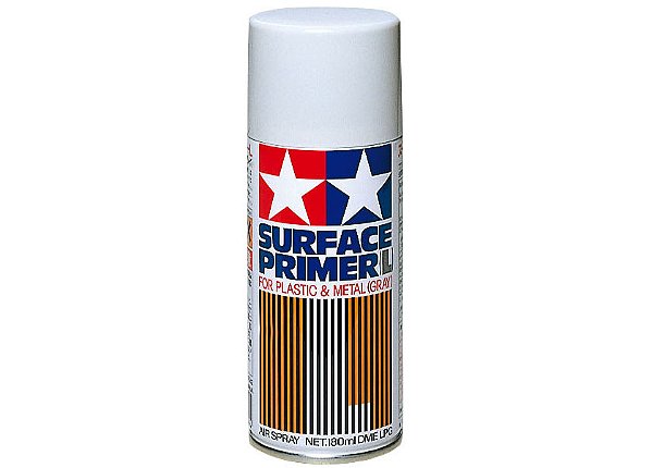 Primer spray cinza para plástico e metal - 180 ml - Tamiya 87042