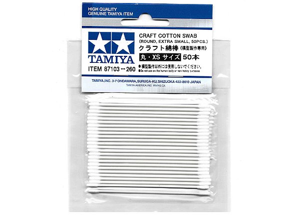 Cotonetes redondos tamanho PP para artesanato (50 unidades) - Tamiya 87103