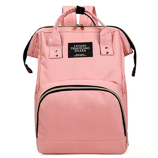 Mochila Maternidade Bolsa Mamae Bebe Rosa Bamboo Baby