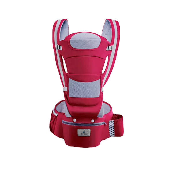 Canguru Bebe  Ergonômico | Conforto com 12 posições 3 em 1 até 20kg - Vermelho