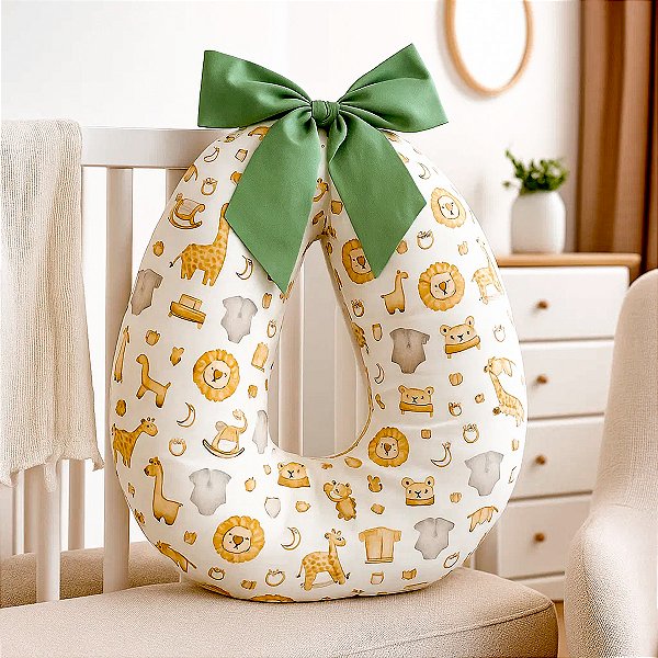 Almofada de Amamentação Ergonômica Antialérgica para Bebê e Mamãe Conforto, Apoio e Segurança