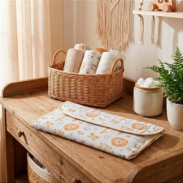 Trocador Portátil Impermeável Dobrável com Bolso Menino Menina Bebê Porta Fralda Lenço Umedecido