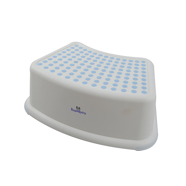 Banquinho Infantil 1 Degrau Antiderrapante para Banheiro Pia Apoio Crianças Azul